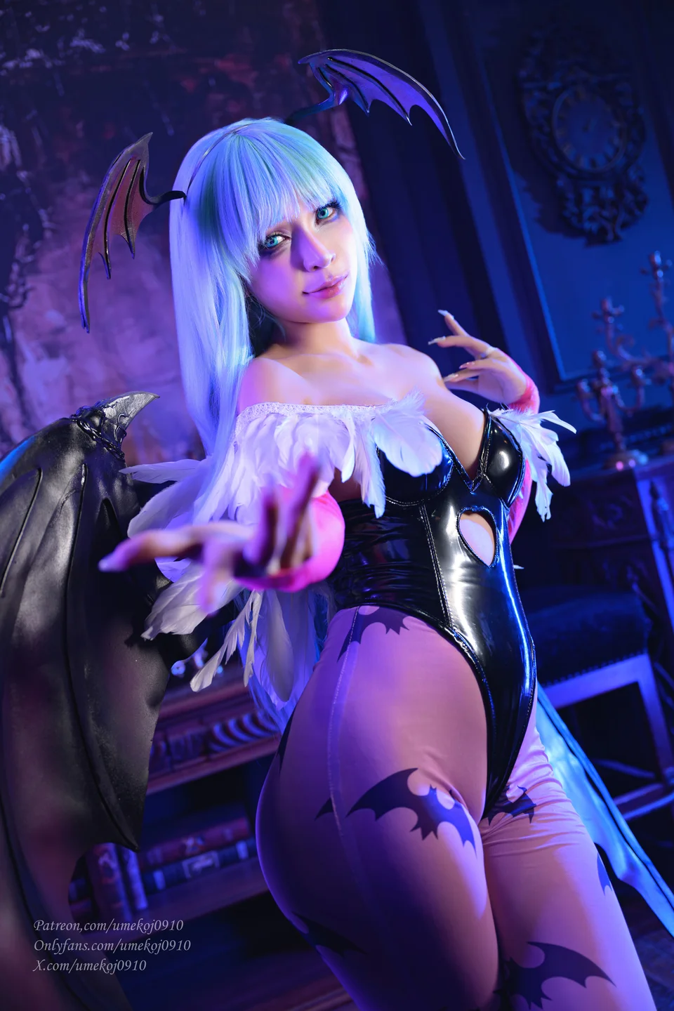 Umeko_J - Morrigan Aensland [95P,9V-2.39GB] tg@simisebaisi 【丝足阁】013.webp